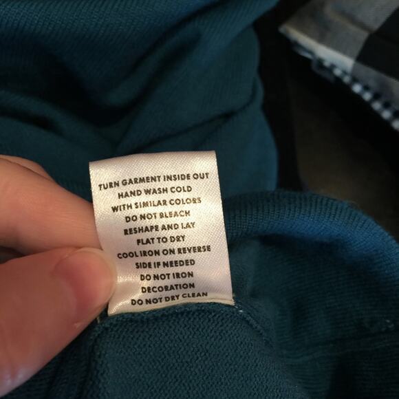 Como Black Blue Metal Studded Tunic Top Long Large sweater long sleeve - Picture 5 of 5